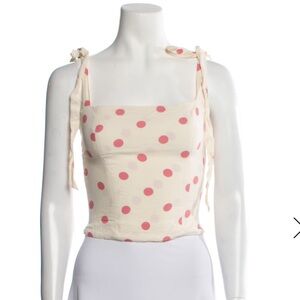 Reformation polka dot top